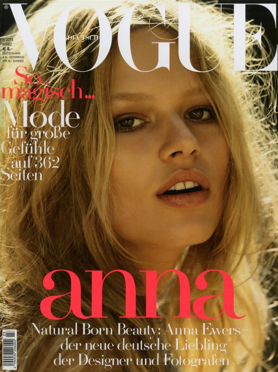anna ewers,cover,magazine,vogue anna ewers,cover,magazine,vogue