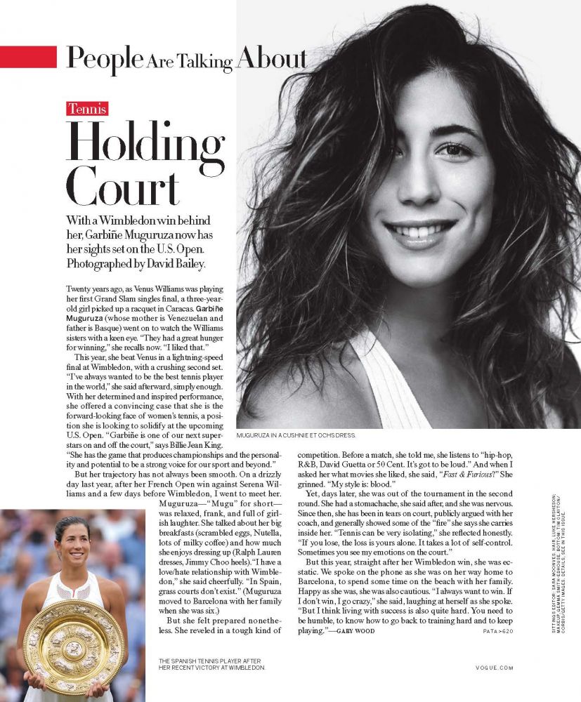 garbine muguruza,david bailey,garbiñe muguruza garbine muguruza,david bailey,garbiñe muguruza
