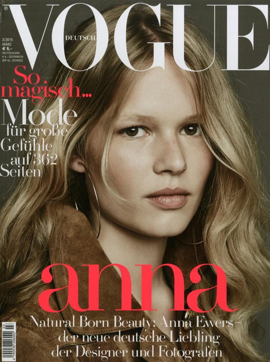 anna ewers,cover,magazine,vogue,deutsch,germany anna ewers,cover,magazine,vogue,deutsch,germany